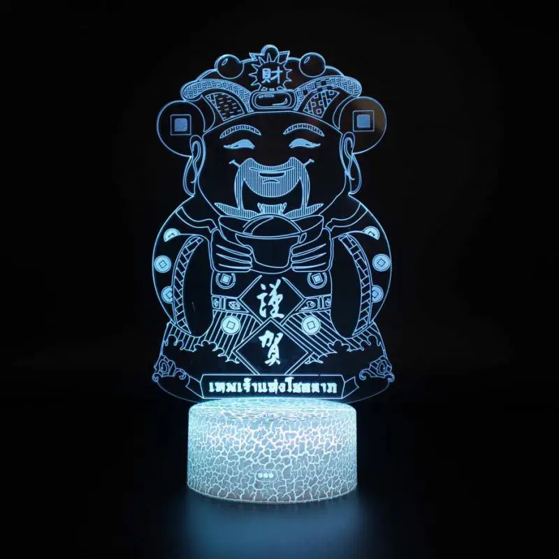 Party Decoratie 3d Led Lamp Kerst Decoratieve Verlichting Mooie Cartoon Kinderspeelgoed Remote Touch Switch Brief Licht