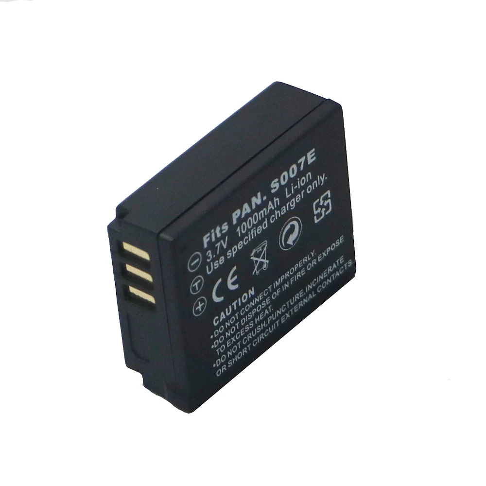 2PCS CGA-S007E CGA S007E S007 S007A BCD10 Camera Battery for Panasonic DMC TZ1 TZ2 TZ3 TZ4 TZ5 TZ50 TZ15 Batteries