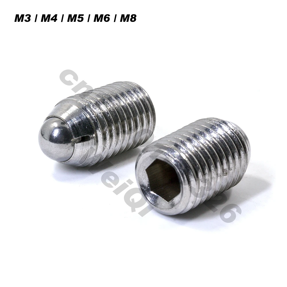 Metric Standard End Pressure Stainless Steel Spring Plungers M10*16 With Ball And Slotted