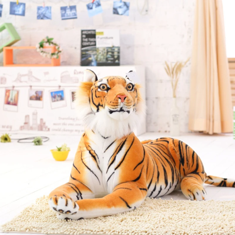 1PC Cute Yellow 30/40/50/60/75/90CM Tigers Plush Toys Simulation Tigers Stuffed Dolls Baby Pillow Plush Kids Birthday Gift