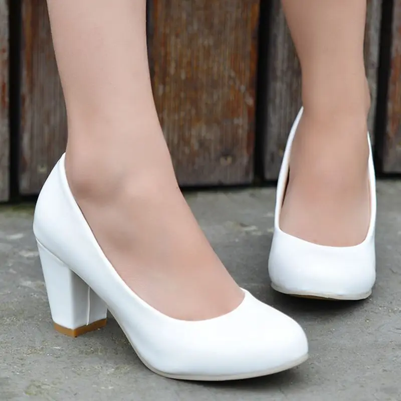 BLXQPYT 2017 New Big Size 34-43 4 Colour Spring Autumn Pumps High Heels for Women Dress PU Party Wedding Shoes 222-2