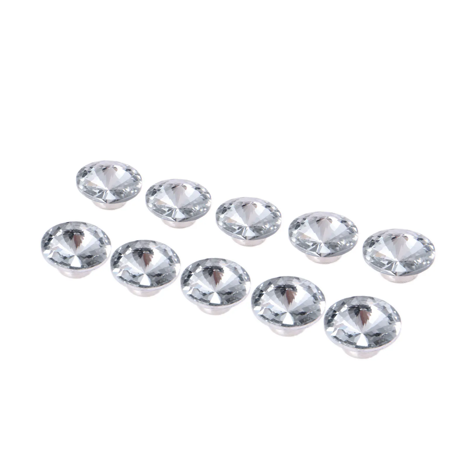 DRELD 10Pcs Diamond Crystal Upholstery Nails Button Tack Stud Pins Sofa Bag Wall Decoration Furniture Accessory 16/18/22/25/30mm