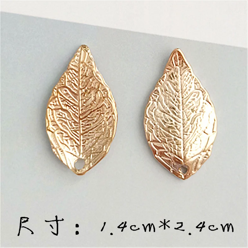 50pcs 14*24mm 21*52mm Gold Color Big Hollow Leaf  Pendant Charms Metal leaves Jewelry Findings for DIY Handmade Jewelry Making