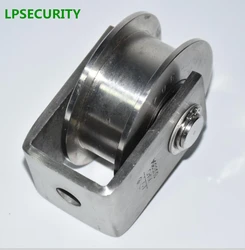 LPSECURITY 304 stainles steel gate roller /gate slide/gate wheel/gate pulley with H shape groove 3 inch model total height 80mm