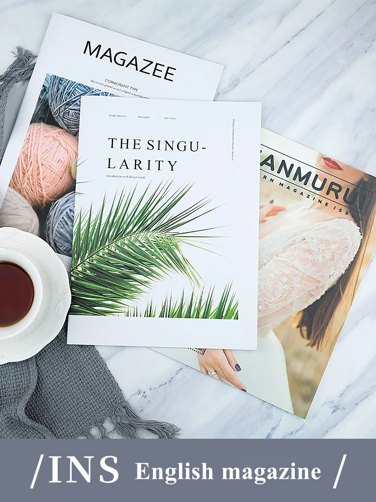 Arrière-plan de photographie, accessoires de photographie, Magazine anglais INS 28x21cm, décor de Studio Photo, bricolage, accessoires d'ornements