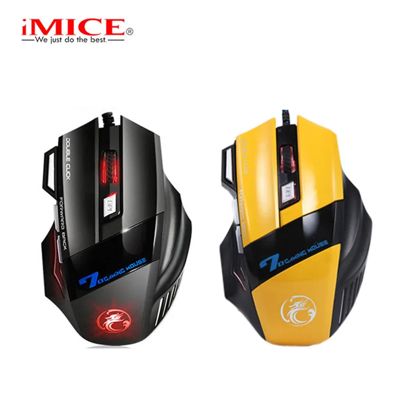 iMICE Professional Wired Gaming Mouse X7 7 Button 3200 DPI LED Optical USB Computer Mouse Gamer Mice Game Mouse Silent Mause PC