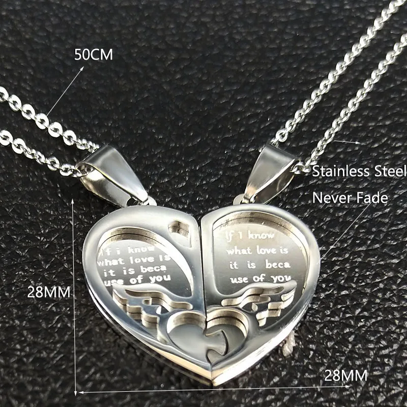 Fashion Stainless Steel Necklace for Women Men Gift Gold Color Heart Choker Necklaces Jewellery Valentine\'s Day Gift N756S01