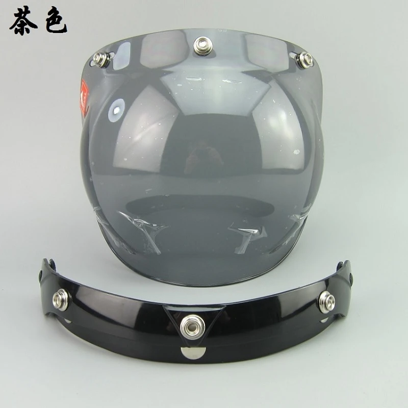 helmet bubble visor top quality open face motorcycle helmet visor 12 color available vintage helmet windshield shield image 4