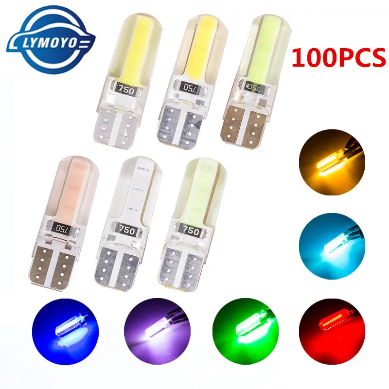 100pcs Wholesale price T10 COB w5w Clearance lights Side marker light width lamp Interior LED Reading light License plate light