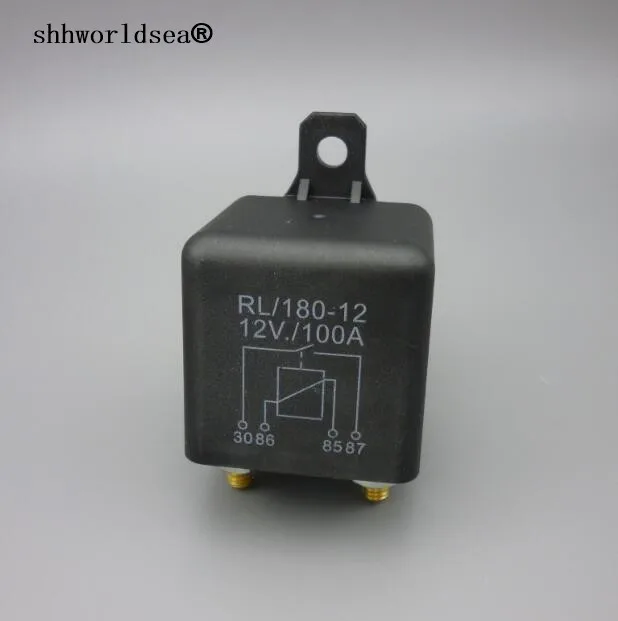 Shhworldsea High Quality 1/5/10/100pcs Car DC 12V 100A Relay 4 Pin RL180 Heavy Duty Install  Style Chargeover