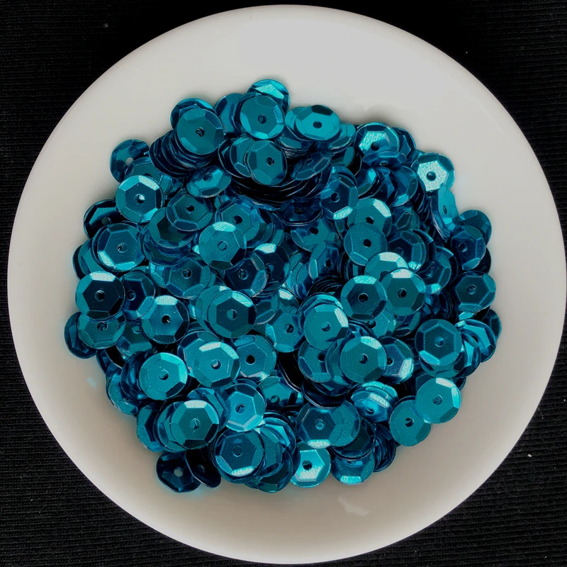 2500 stks (30g) Blauw Serie Kleur 6mm CUP ronde losse pailletten Pailetten naaien Bruiloft ambacht, vrouwen kledingstuk accessoires