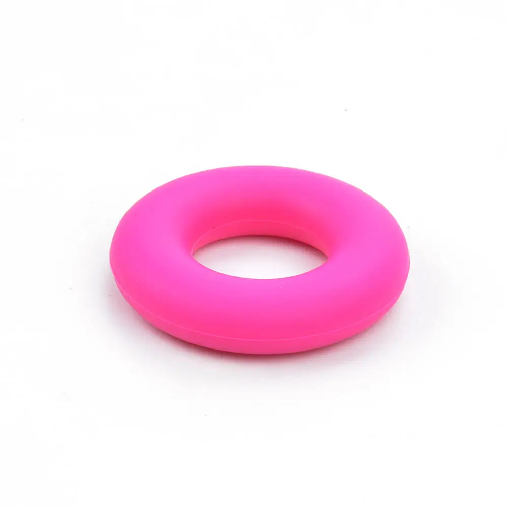 20pcs/lot Cute Donut Loose Silicone Beads For Silicone Necklace Teething Toys For Toddlers Organic Silicon Teething Beads Safe