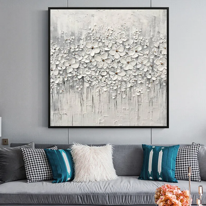 

Canvas painting acrylic abstract flower painting texture quadro caudros decoracion Wall Art Pictures for living room Home decor