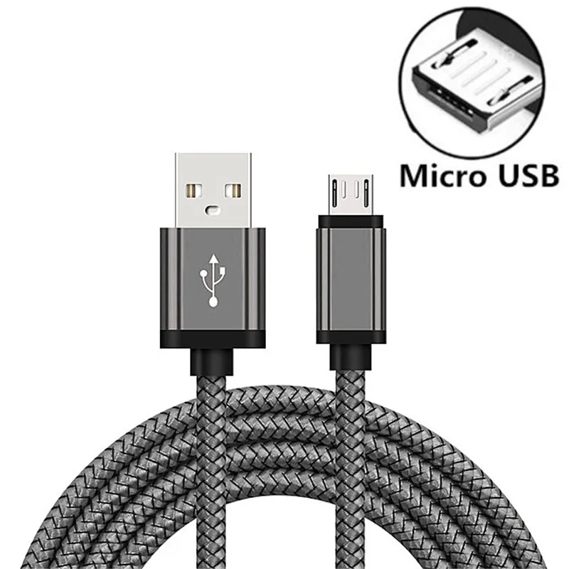 Micro USB Charging Cable For Samsung Galaxy A3/A5/A7 J3 2016 J4 J6 A6 Plus J7 J8 A2 Pro 2018 S6 S7 Edge Note 5 J5 Charger Cord