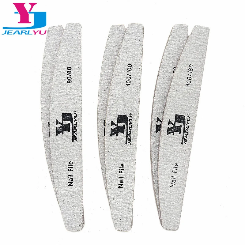 50Pcs/Lot Washable Grey Nail Files Sanding For Nail Art Tips Buffing Brand Sandpaper 80/100/180 Grit Block Manicura Pedicure New