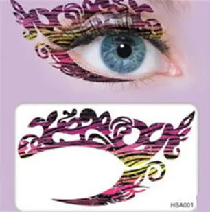 

9pcs/lot Eye shadow stickers Fashion Show Club Party eye makeup sticker eye tato glitter tattoo makeup sticker occhio make up