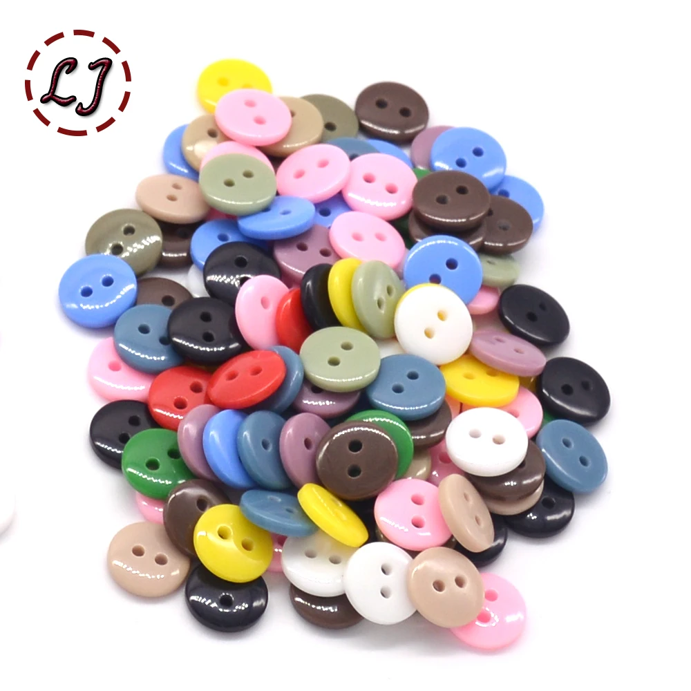 100pcs/300pcs/500pcs sewing Resin Button Round 10mm(0.4in)  candy mixed color for child cloth accessory scrapbook