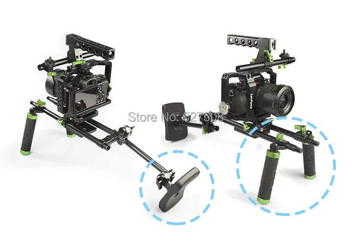 Lanparte Basic Rig Kit with Follow Focus and Chest Pad Support for DSLR Mirrorless Camera Panasonic Lumix GH4 Sony A7