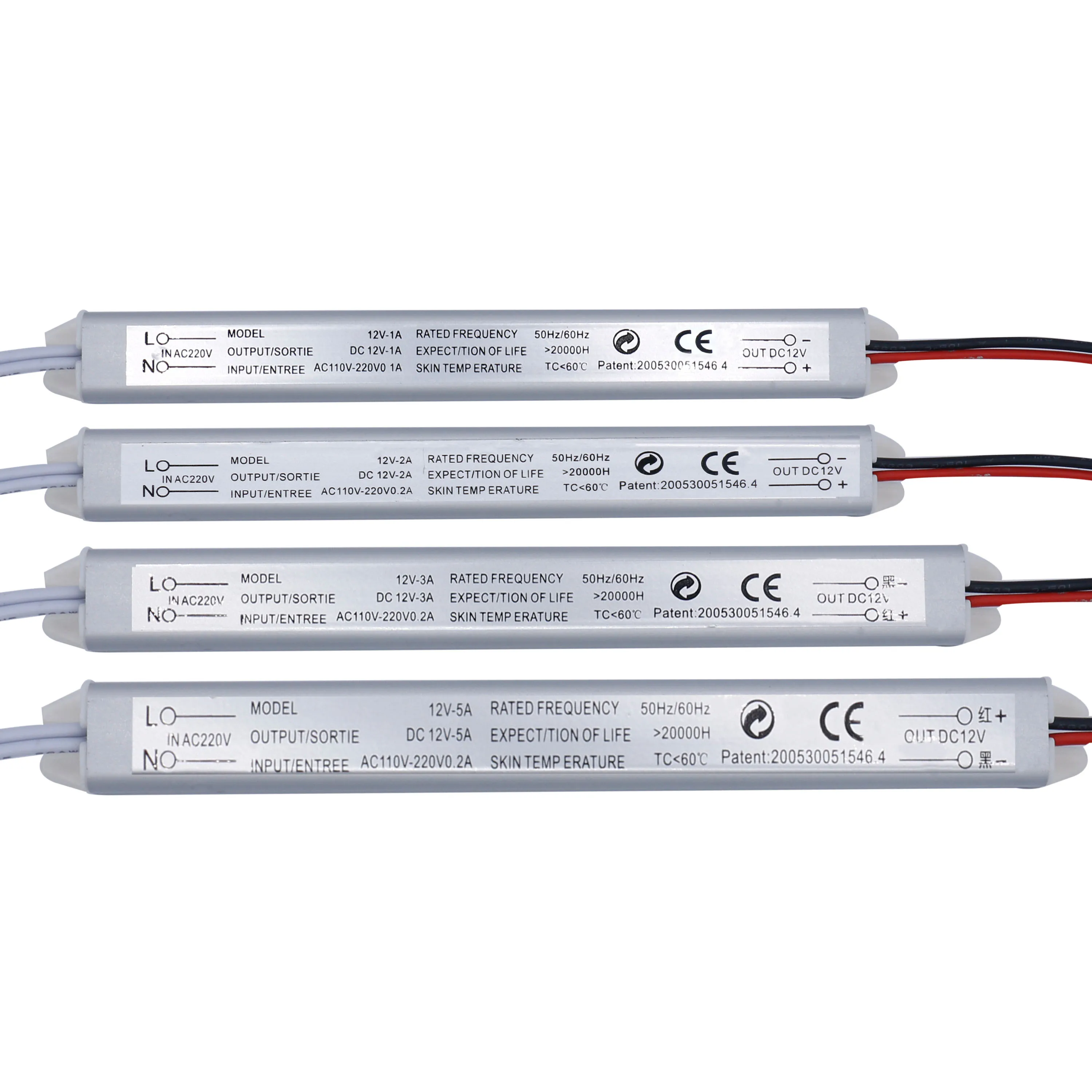 Imagem -02 - Led Driver 220v a 12v Comutação Led Driver Transformador de Iluminação 12v Fonte de Alimentação 12w 24w 36w 60w 72w para Lâmpada de Tira Led Pcs