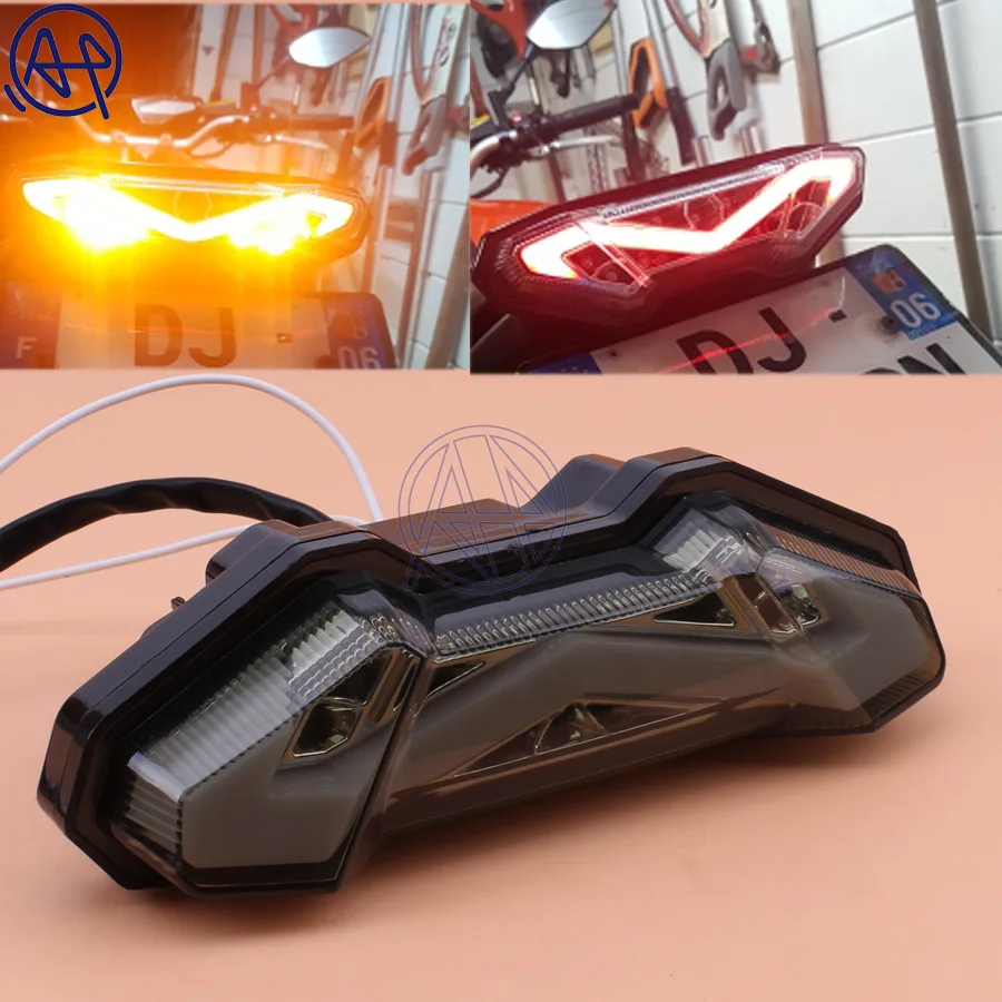 

1pcs Motorcycle Black Integrated LED Brake Stop Tail Light+Turn Signals Light For For YAMAHA FZ-09 MT-09 FJ-09 MT09 Tracer 13-17