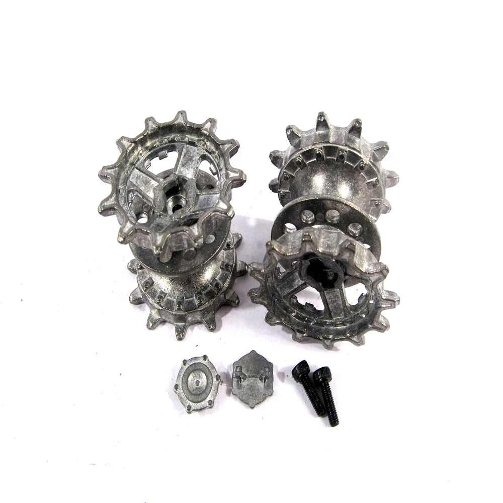 MATO Update Metal Sprockets Wheel With Metal Caps Covers Lock For Heng Long 3938-1 RUSSIAN T 90 1 16 1/16 Tank