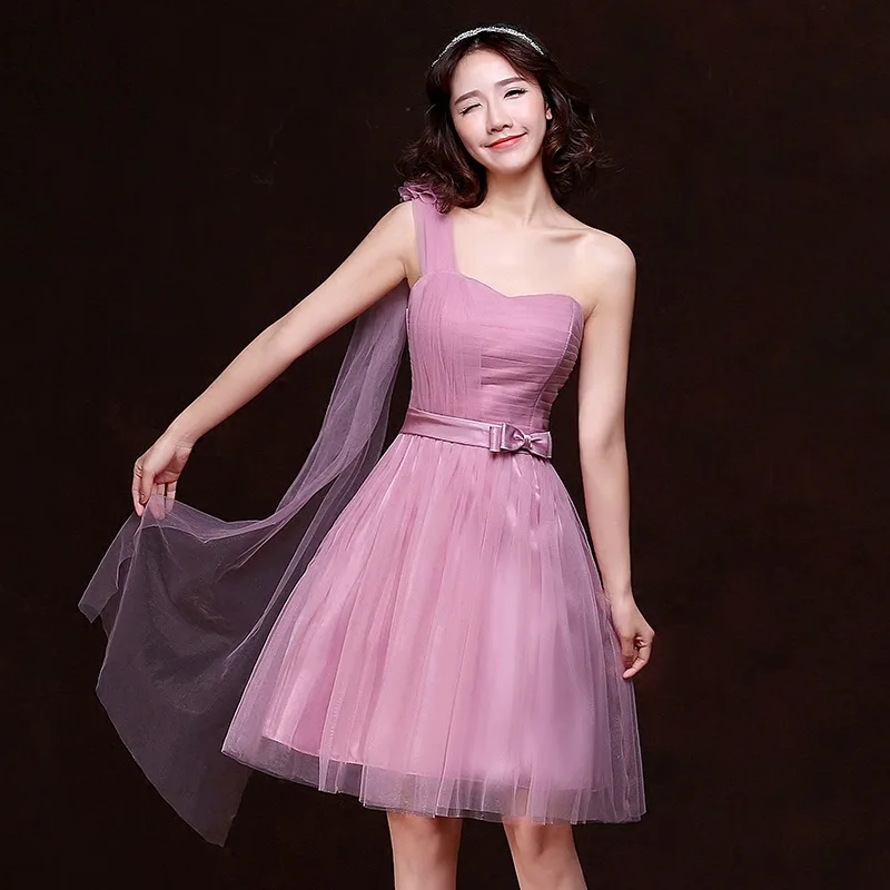 HL7979 2016 hot new short bridesmaid dress banquet short paragraph Mission Sisters dress bridesmaid dress red bean paste color