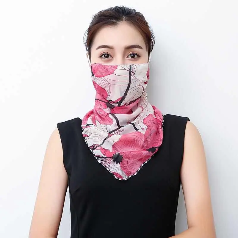 2020 Hot sell mouth mask Lightweight Face Mask scarf Sun Protection Mask Outdoor Riding Masks Protective silk Scarf Handkerchief