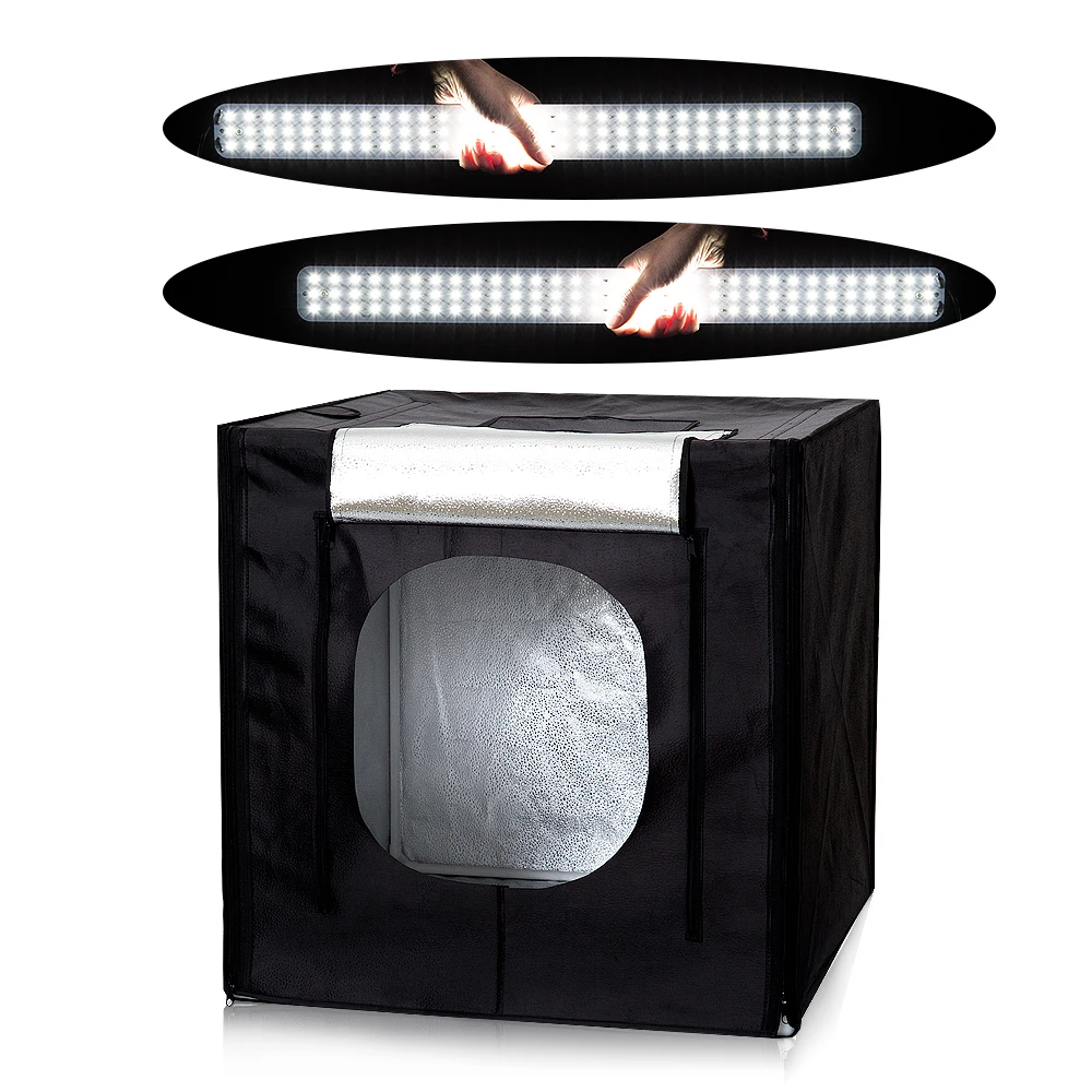 TRUMAGINE 70CM Led Photo Studio Soft Box Photography Light Box Shooting Lightbox +Dimmer Switch For Toys Clothing