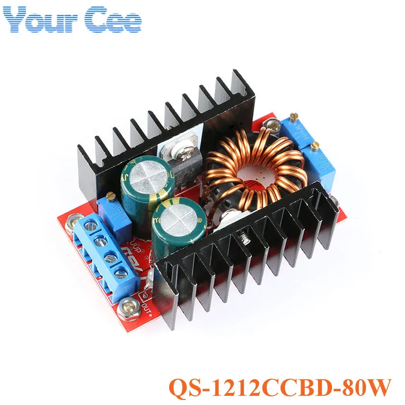 80 Вт DC Step Down Step Up Buck Booster Модуль адаптера Регулируемый регулятор напряжения DC-DC Boost Converter Плата 9-35 до 1-35 В