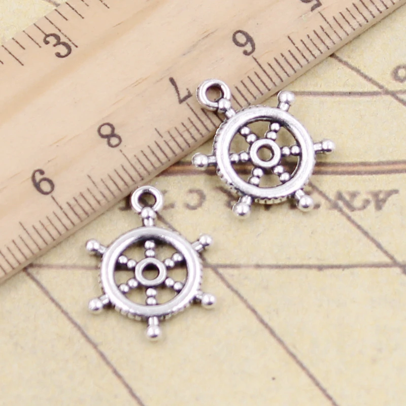 20 sztuk Charms statki steru steru koła 20x15mm tybetański brąz srebrny kolor zawieszki antyczne tworzenia biżuterii DIY Handmade Craft