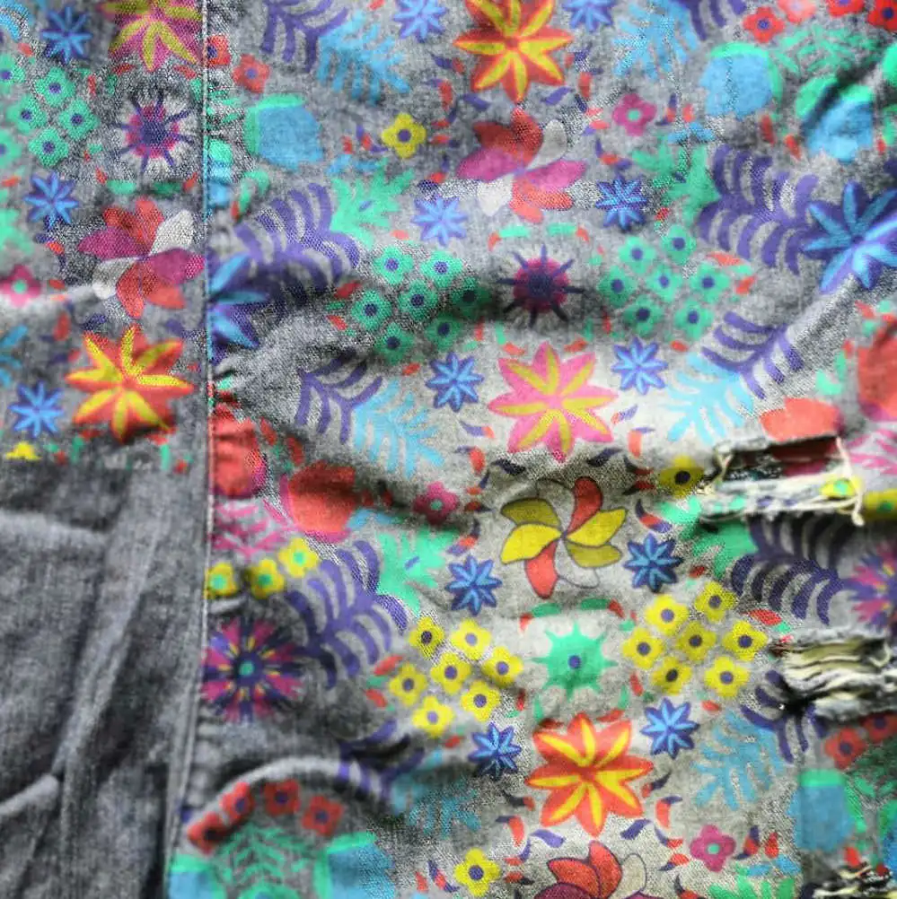 Monos vaqueros rasgados para mujer, peto de pierna ancha con pechera rayada de gran tamaño, mamelucos holgados, estampado Floral japonés Harajuku
