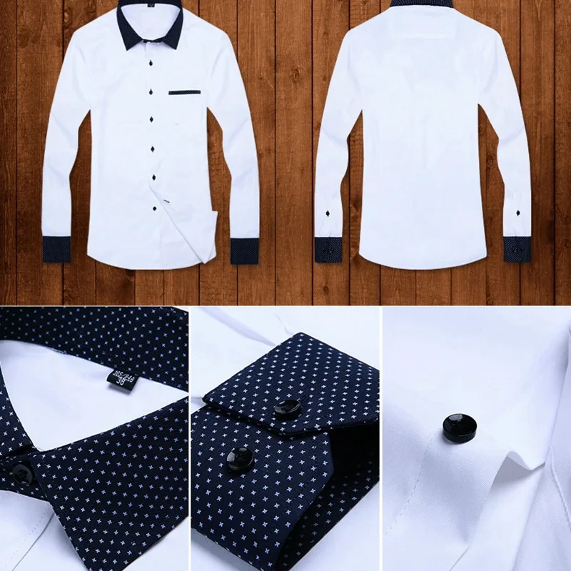 Large size 7XL 8XL 9XL Autumn and winter men's 10XL 11XL 12XL 13XL 14XL 160 kg long-sleeved lapel business classic white shirt