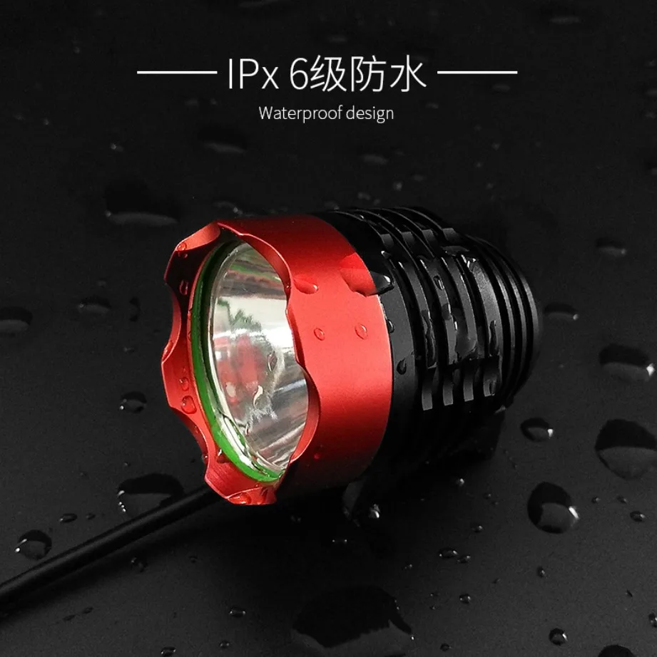 USB  DC Charge colorful Super Bright T6 1800 Lumen Bike Light Headlamp, Waterproof 3 Mode  Bicycle Light Flashlight Black