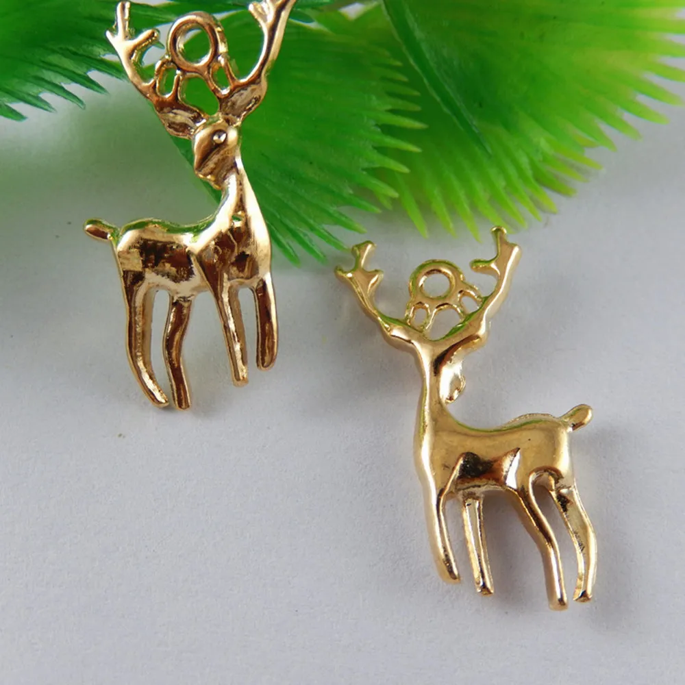 (20Pieces)Man Creative Elk jewelry pendant Deer Necklace Pendant Animal Bracelet Charms Handmade Crafts Jewelry Findings 51834