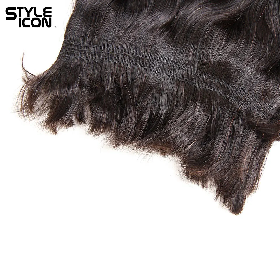 Styleicon-extensão de cabelo humano ondulado, 3 e 4 mechas de cabelo humano, para trança, crochê, sem apliques