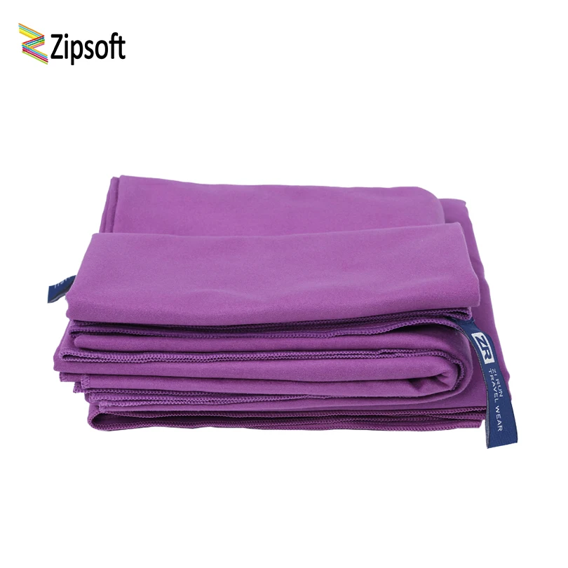 Zipsoft Beach towel Compressed Microfiber Quick-drying Towels Purple lightweight Baby Towel Yoga Mat Soft Antimicrobial 2020 New