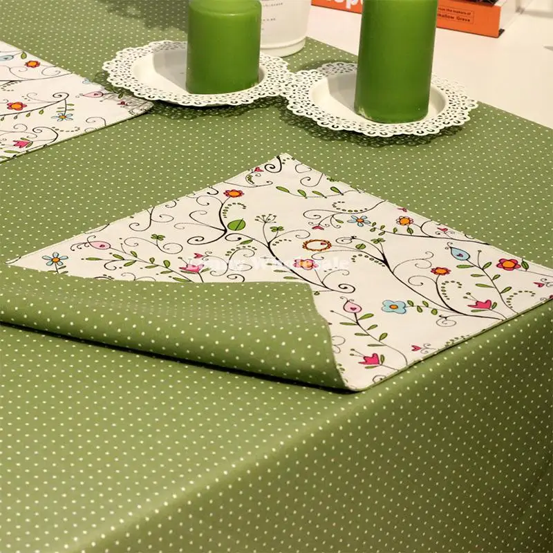 

100% cotton double layers Placemat fashion dining table mat disc pads bowl pad coasters table cloth pad slip-resistant placemats