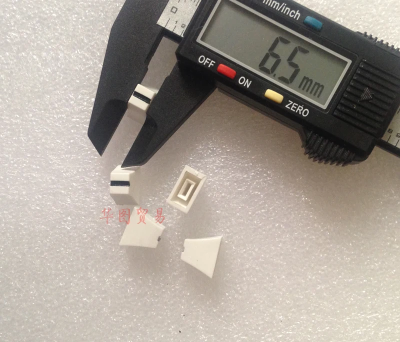 50pcs EQ Equalizer Mixer Fader Knob Cap White / Straight Slip Potentiometer Push Button 12 * 10.3 * 6.5mm Hole 4mm