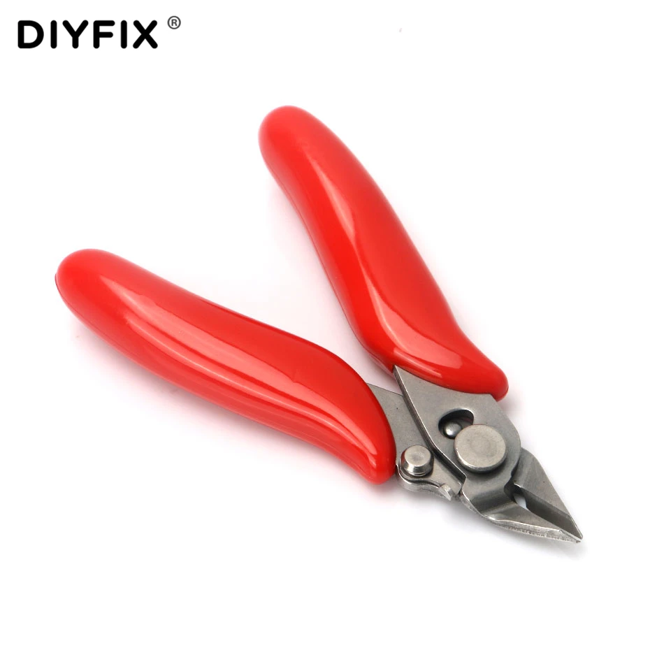 DIYFIX 3.5" Mini Diagonal Cutting Pliers Wire Cable Side Flush Cutter Plier with Lock Hand Tools Herramientas