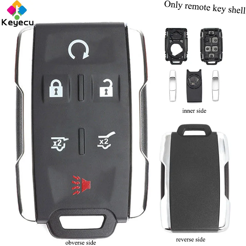 

Чехол KEYECU Smart Remote Key Shell с 3 4 5 6 кнопок для Chevrolet Escalade ESV Silverado Sierra Suburban Tahoe 2015-2022