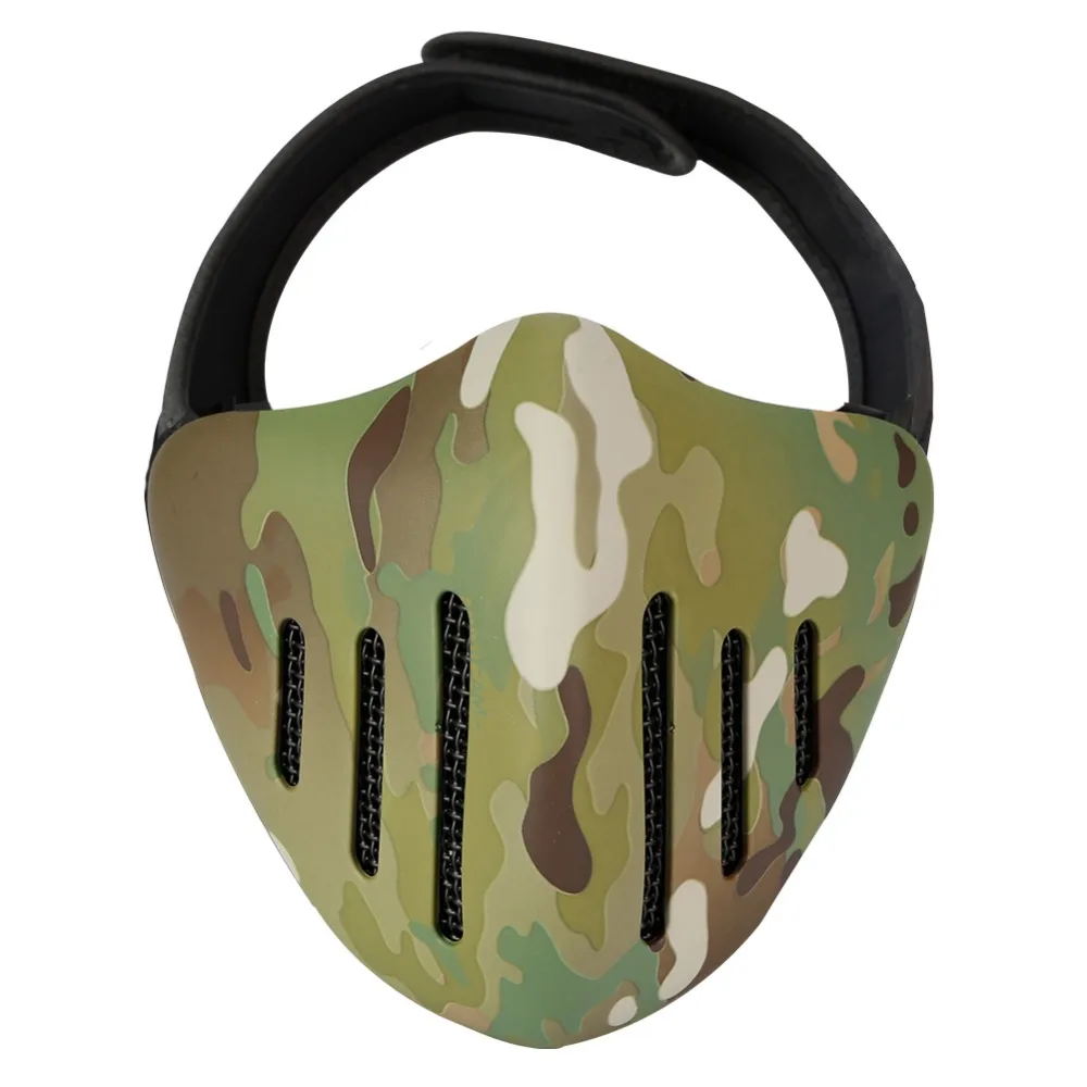 WosporT Tactical Mask Airsoft Glory Knight Mask Half Face Mask for Fast Helmet Military CS Shooting Paintball Accessories