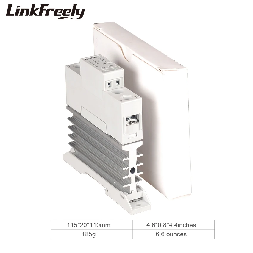 TRD600D25L Heat Radiator SSR Solid State Relay Din Rail 25A 24-600VDC Output 5V 12V 24V DC Input Automation Trigger Power Relay