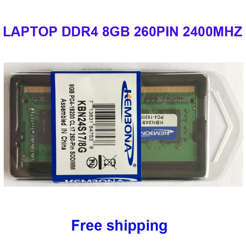 Kembona-memoria RAM DDR4 para portátil, 8GB, 2400MHZ, 2666MHZ, 8G, módulo de RAM SODIMM, 260PIN