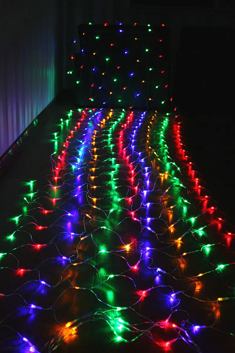 

4.5mx1.5m 300LED Net Mesh Fairy web String Light twinkle lamp Christmas Xmas Wedding Garland Party Tree Decor 4 colors optional