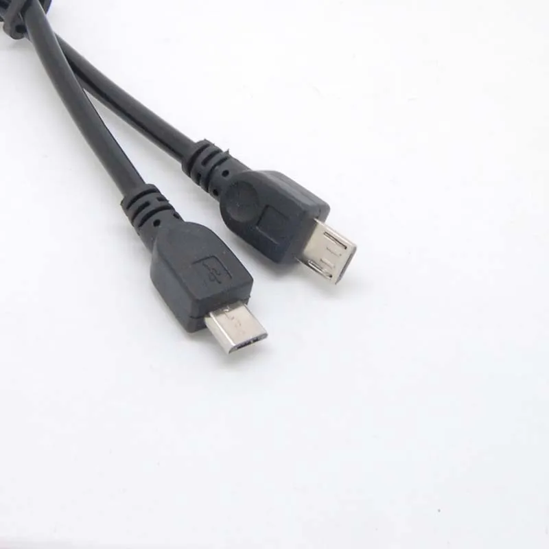 Adaptador de Cable corto de 30cm USB 2,0 Micro 5 P 5 Pin macho a Micro 5 Pin macho