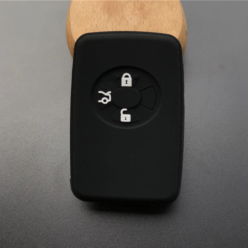 ZAD Silicone Car Key FOB cover Case for Toyota Corolla Yaris Mark X Hilux Vitz Rav4 Aqua Camry auris 3button rubber key holder