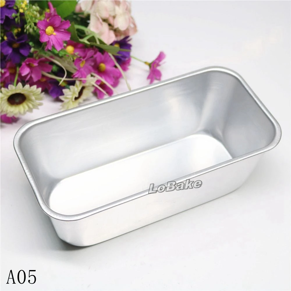 

(2pcs/lot) New 19*9*7cm plain surface rectangle shape aluminium egg tart pudding jelly mousse bread cake toast mould for bakery