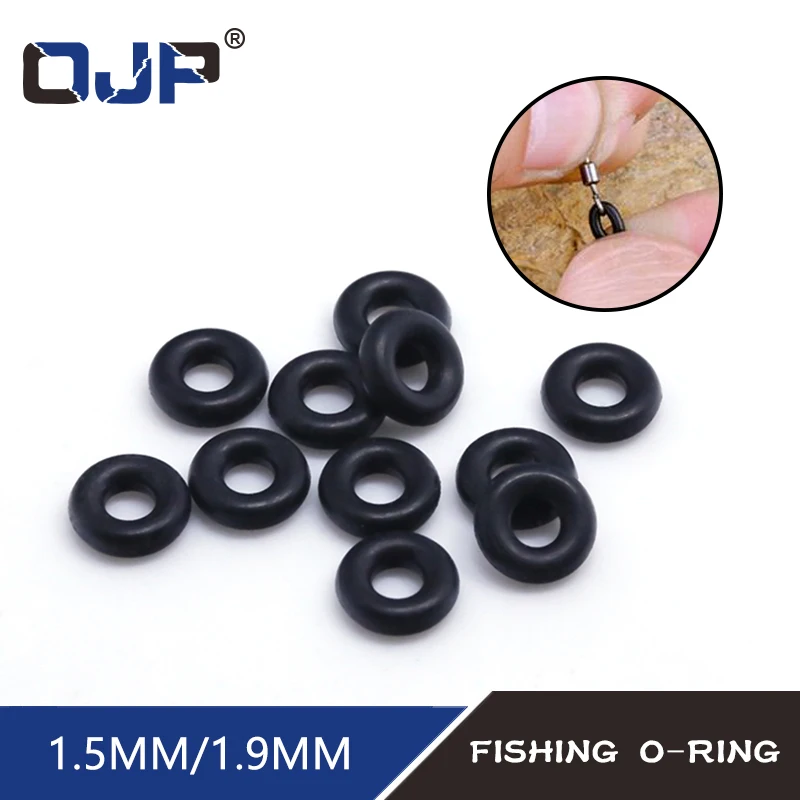 100pcs fishing O-ring Rubber Opening Swivel Solid Connector buffer Rings O Shaped Ring Rubber Ring Fishing tackle accessories