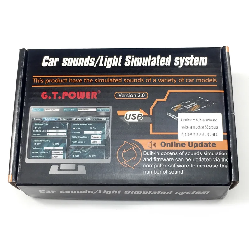 G.T.POWER RC Sound / LED Light Simulated System For On / Off Road Drift Car Buggy