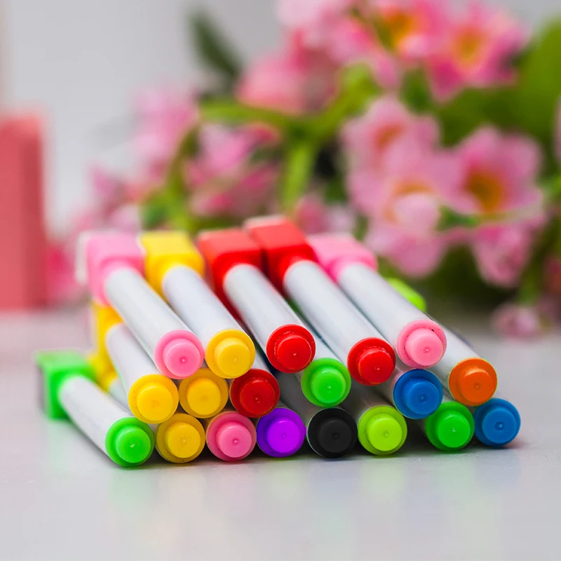 Whiteboard Marker True Colorful Ink White Board Pens Repeated Filling Easy to Erase Kids Stationery Gift Erasable Markers WP02